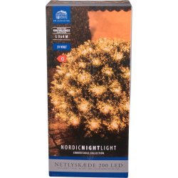 Lyskæde Net m/300 LED, B3xØ4m, varm hvid