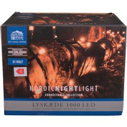 Lyskæde m/1000 LED, 49,95m, forbindelig, varm hvid