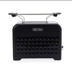 Petra 2-slice toaster, sort