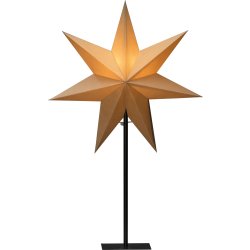 Papirstjerne på Fod, H65 cm, beige