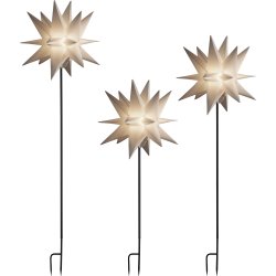 3D Stjerner m/Spyd, plast, hvid