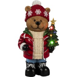 Teddybjørn m. LED,  H38cm