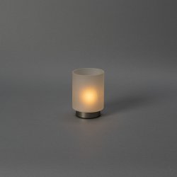 Genopladeligt LED Lys, glas, varm hvid