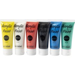 Akrylmaling | 6x20ml | Metallic | St.