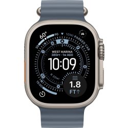 Apple Watch Ultra 3 (GPS+4G) 49mm, titan, blå rem
