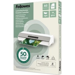 Fellowes A5 lamineringsfickor, 80 mikron, glans