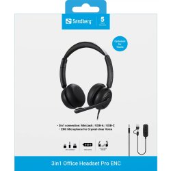 Sandberg 3-i-1 Office Pro ENC Headset
