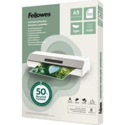 Fellowes A3 lamineringsfickor, 80 mic, matt