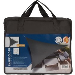 Solsejl, trekant, 3x3x3 meter, mørk grå