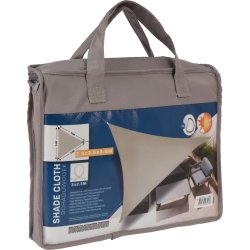 Solsejl, trekant, 3,6x3,6x3,6 meter, taupe