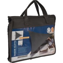 Solsejl, trekant, 3,6x3,6x3,6 meter, mørk grå