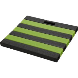 Knæpude, sort/grøn, 35x30x2,7 cm.