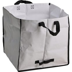 Pop-up havesæk, hvid, kraftig, 42x42x42 cm.