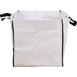 Pop-up havesæk, hvid, kraftig, 42x42x42 cm.