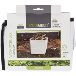 Pop-up havesæk, hvid, kraftig, 42x42x42 cm.