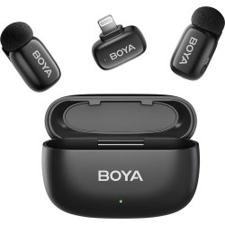 BOYA 2x Mini Mikrofon, trådløs, AI, 2,4GHz