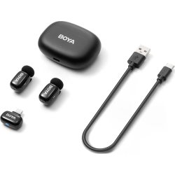 BOYA 2x Mini Mikrofon, trådløs, AI, 2,4GHz
