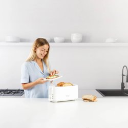 TAURUS Brødrister, Lang, Hvid, Toastissimo