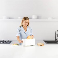 TAURUS Brødrister, Lang, Hvid, Toastissimo