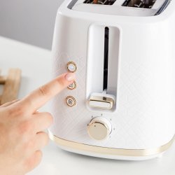 TAURUS Brødrister, Lang, Hvid, Fusion Crunch