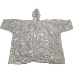 Regnslag Poncho m/hætte og snortræk | One-Size