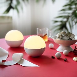 Dyberg Larsen Alba Lyskugle, Ø11 cm, hvid, 2 stk