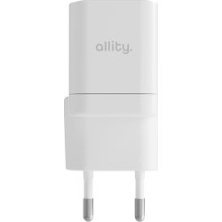 Allity Oplader, 1x USB-C, 1x USB-A, 20W - Hvid