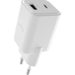 Allity Oplader, 1x USB-C, 1x USB-A, 30W - Hvid