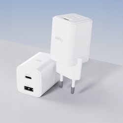 Allity Oplader, 1x USB-C, 1x USB-A, 30W - Hvid