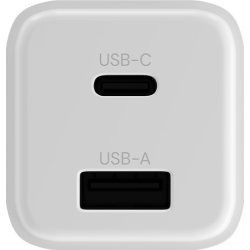 Allity Oplader, 1x USB-C, 1x USB-A, 30W - Hvid