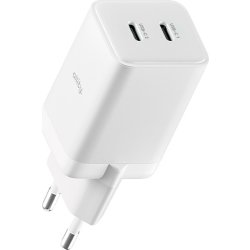 Allity Oplader, 2x USB-C, 45W - Hvid