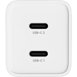 Allity Oplader, 2x USB-C, 45W - Hvid