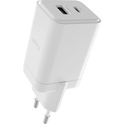 Allity Oplader, 1x USB-C, 1x USB-A, 45W - Hvid