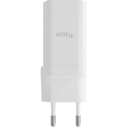 Allity Oplader, 1x USB-C, 1x USB-A, 45W - Hvid