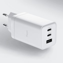 Allity Oplader, 2x USB-C, 1x USB-A, 65W - Hvid