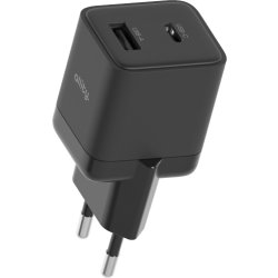 Allity Oplader, 1x USB-C, 1x USB-A, 20W - Sort