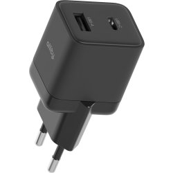 Allity Oplader, 1x USB-C, 1x USB-A, 20W - Sort