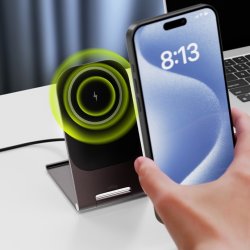 Allity Trådløs oplader, 15WMS, Graphit - AWC-200