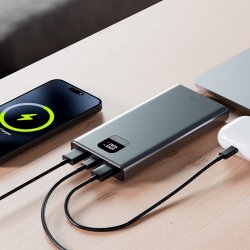 Allity Powerbank, 22,5W, Grå - APB-100