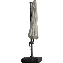 Hængeparasol Ø3,5m inkl. fod m/hjul+overtræk,beige