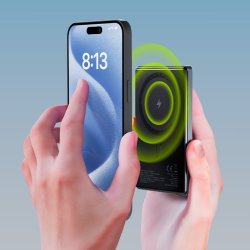 Allity Powerbank, trådløs - 20W, 5000 mAh - Grå