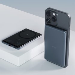 Allity Powerbank, trådløs - 20W, 5000 mAh - Grå