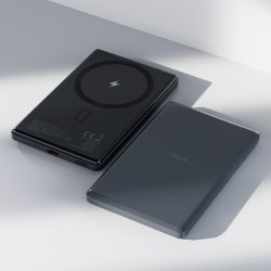 Allity Powerbank, trådløs - 20W, 5000 mAh - Grå