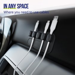 Allity Kabelorganisator, Magnetisk, Sort - ASA-410