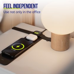 Allity Computermåtte, trådløs opladning 4-i-1, 15W