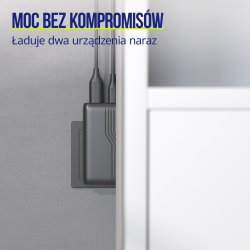 Allity Oplader, 1x USB-C, 1x USB-A, 65W - Sort