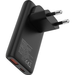 Allity Oplader, 1x USB-C, 1x USB-A, 65W - Sort