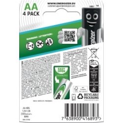 Energizer Rechargeable Extreme AA batteri, 4 stk.
