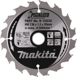 Makita HM-savklinge, Ø136mm, 16T