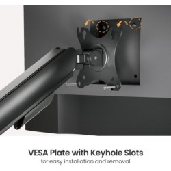 eSTUFF skærmholder, sort - til skrivebord